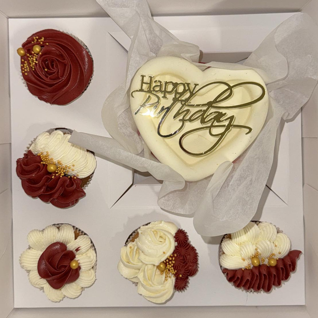 Boîte Mini Gâteau + 5 Cupcakes